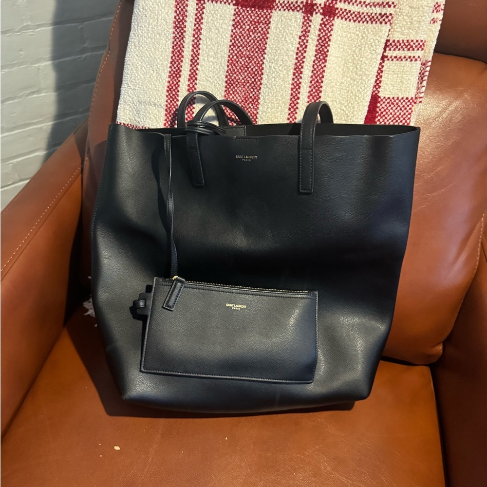 AUTHENTIC YSL Shopper Tall Black Gently Used but Great Condition